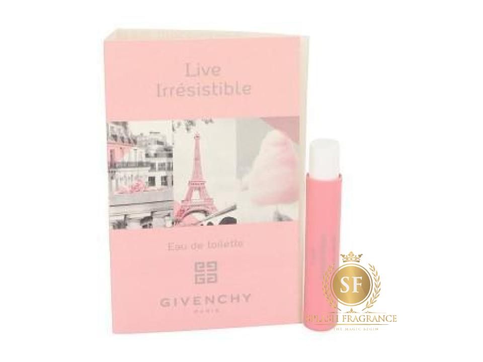 Live Irresistible By Givenchy 1ml EDT Sample Vial Spray Perfume – Splash  Fragrance