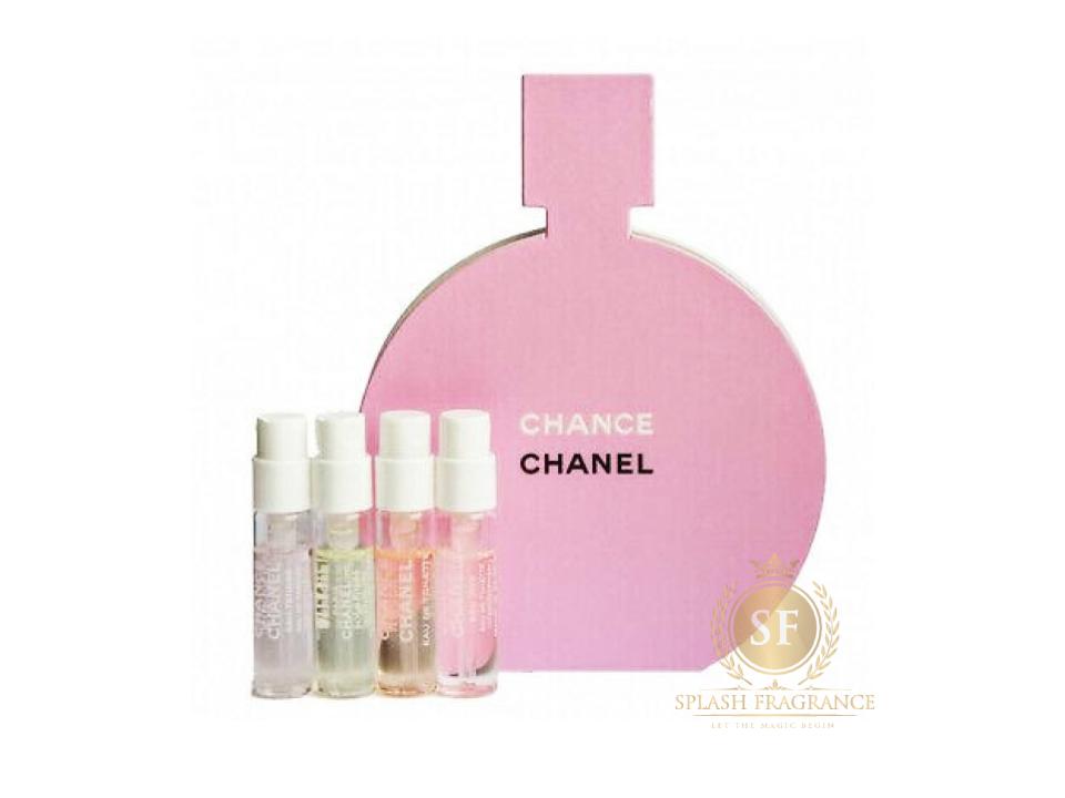 Chance By Chanel Sample Discovery Set of 4 (1.5ml each) Vial Spray – Splash  Fragrance