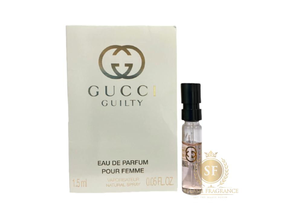 Guilty Pour Femme EDP By Gucci  Sample Vial Spray Perfume – Splash  Fragrance