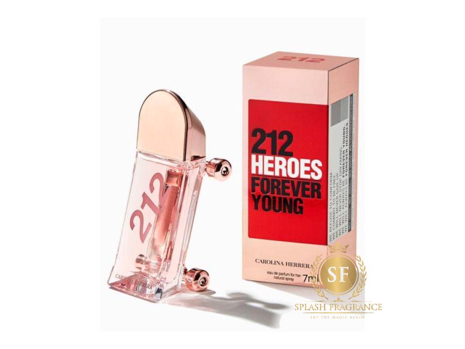 212 Heroes Forever Young Women by Carolina Herrera 7ml Miniature Non Spray