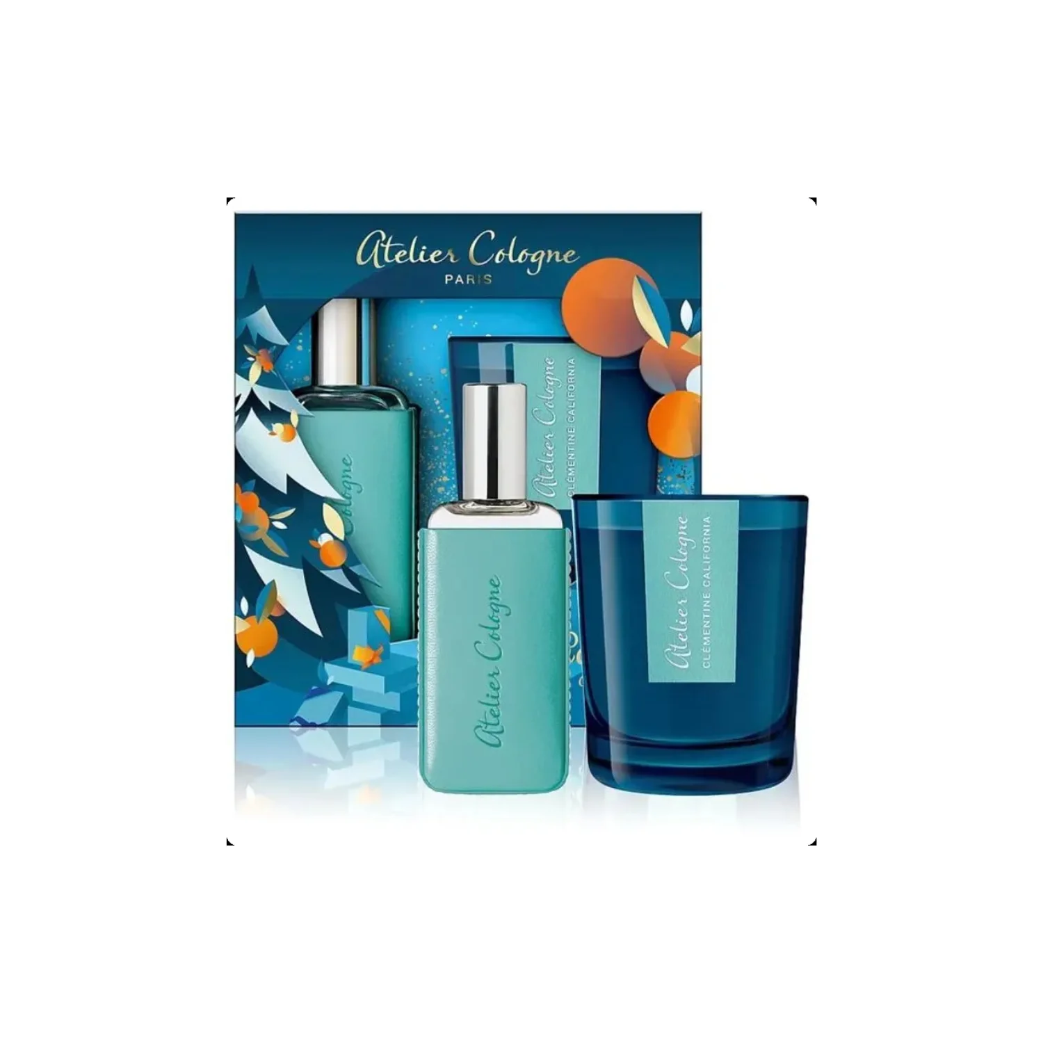 Clementine California By Atelier Cologne Perfume 30 ml & 70 Gram Candle Gift Set