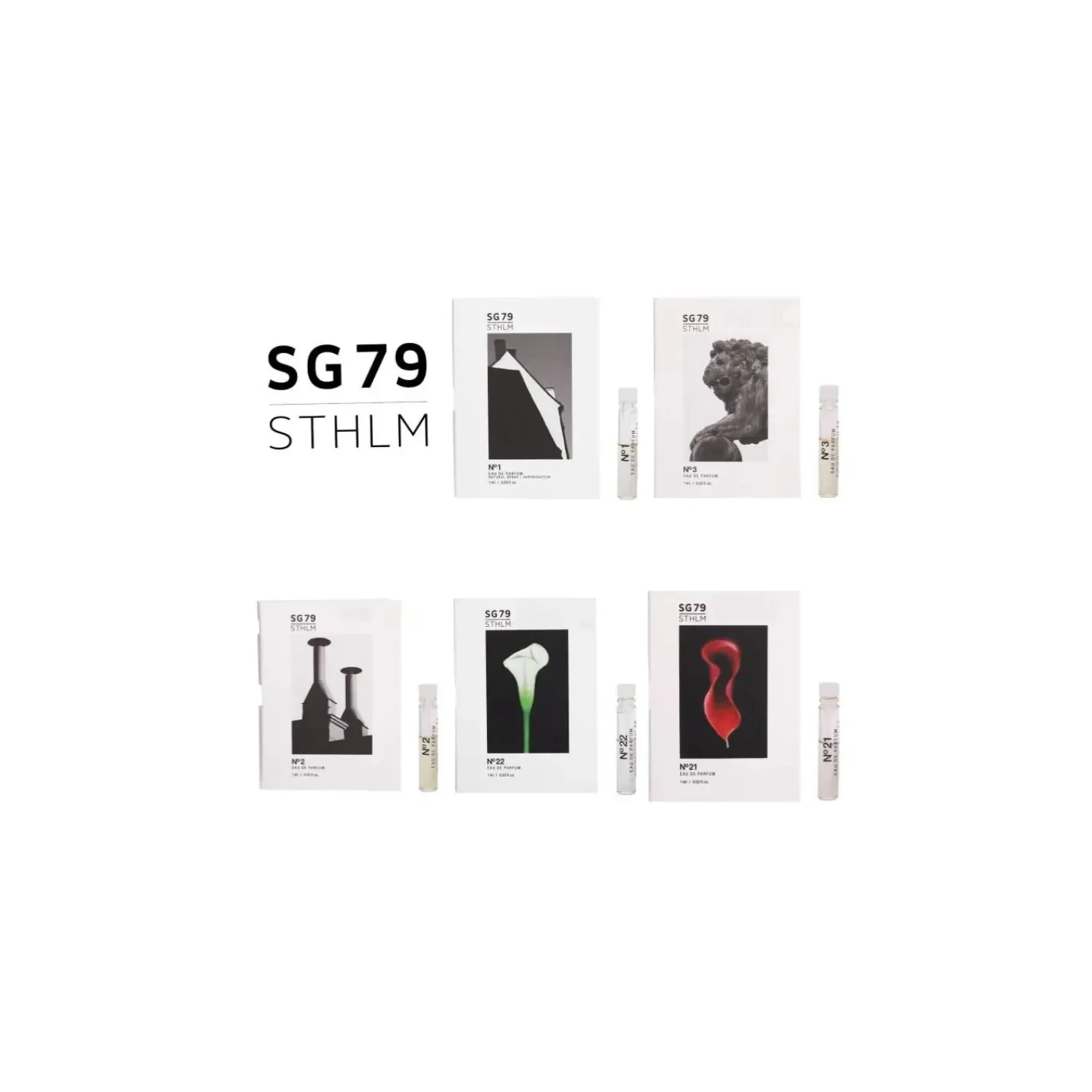 SG79 STHLM Official Sample Discovery Spray Set of 5 (1.5ml Each)