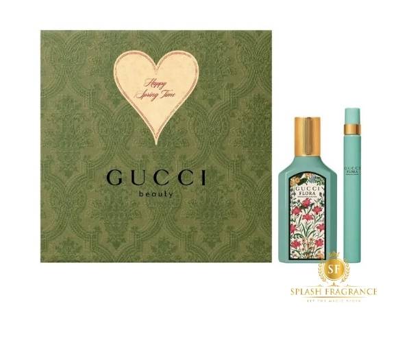 Gucci Flora Gorgeous Jasmine By Gucci EDP Perfume 2 piece Giftset (50ml +10ml)