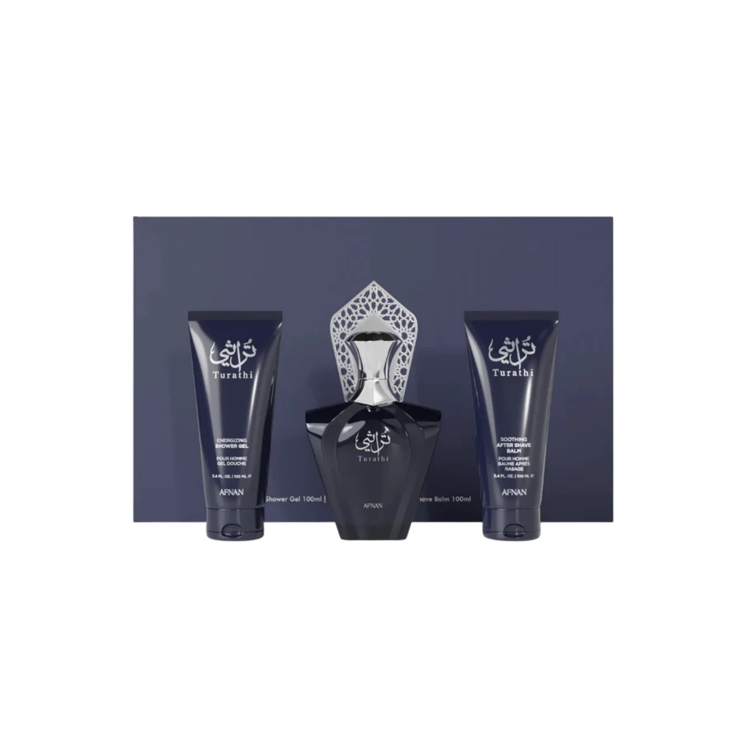 Turathi Blue By Afnan EDP Perfume 3 piece Gift Set