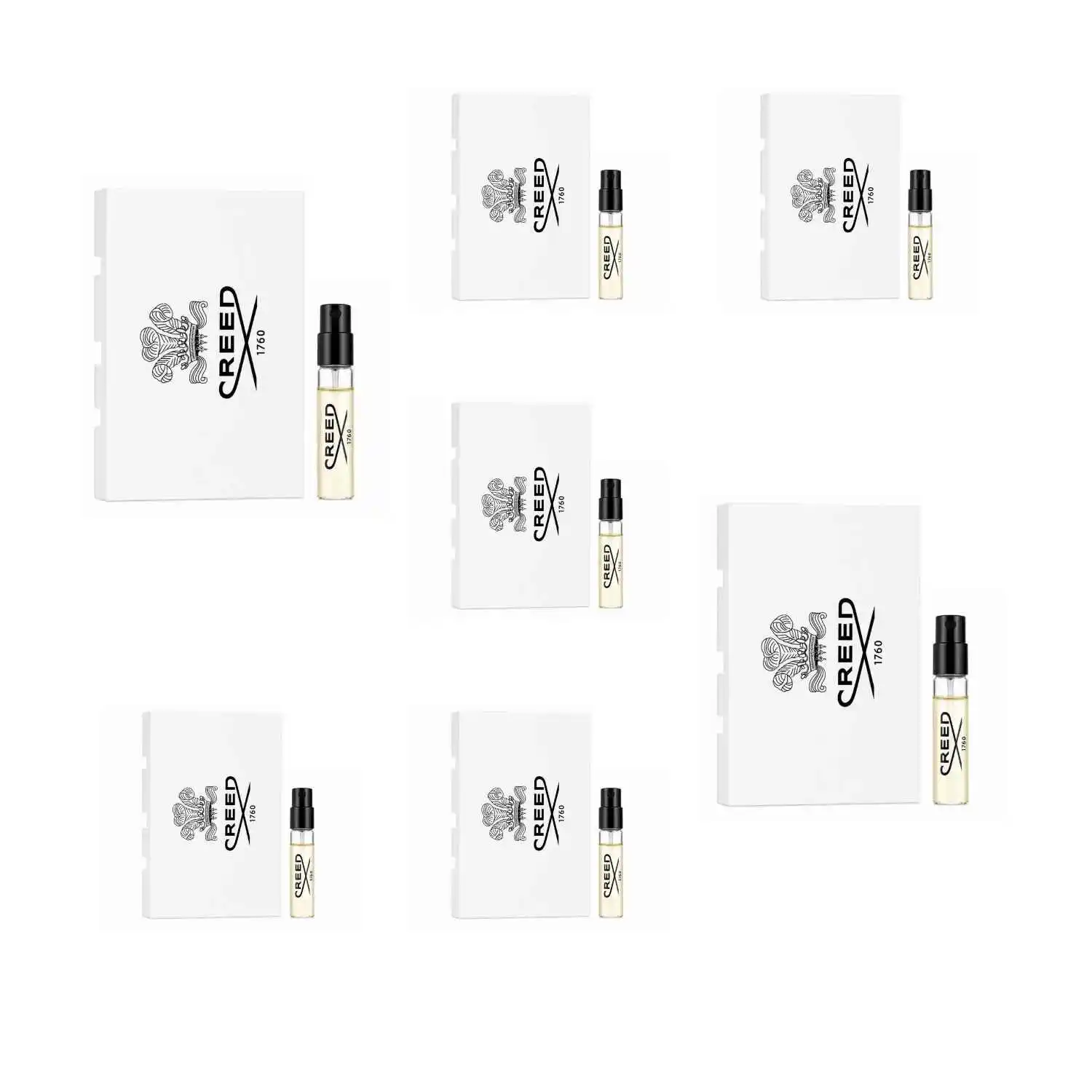 Creed Official 7 Assorted Spray Samples Of 1.7ml each