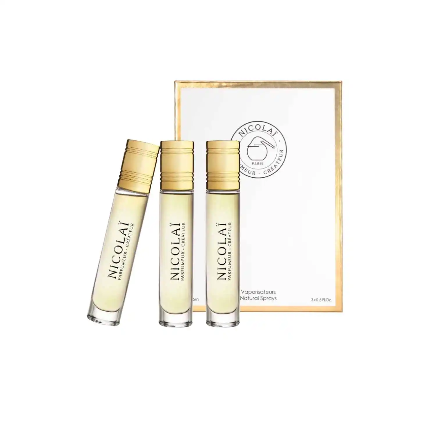 Nicolai Discovery Kit Collection Oud (Rose Oud + Amber Oud + Incense Oud) 3 X 15ml Perfume Travel Spray Set