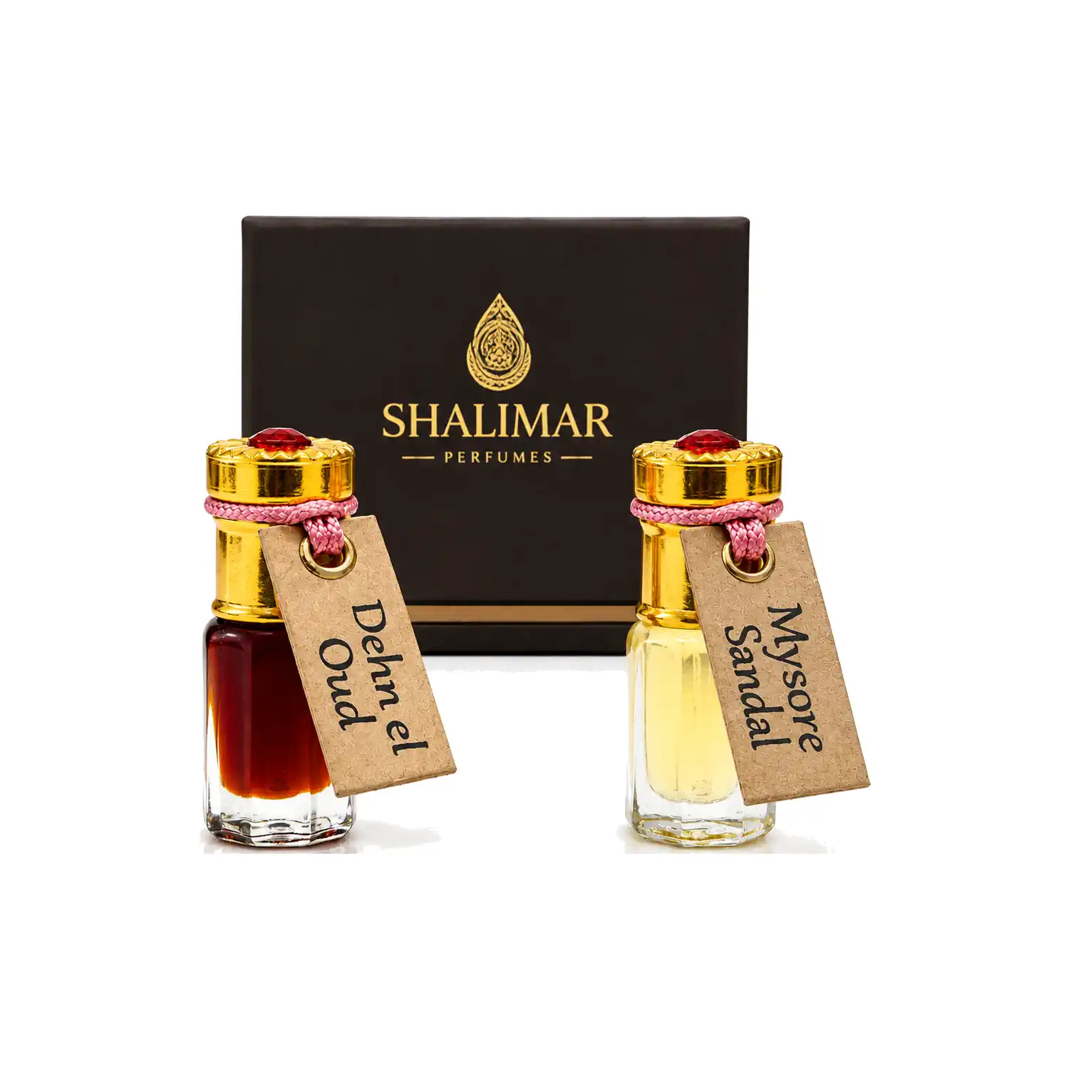 M.L. Ramnarain Dehn El Oud and Mysore Sandal Attar Combo Set (2.5gram each)